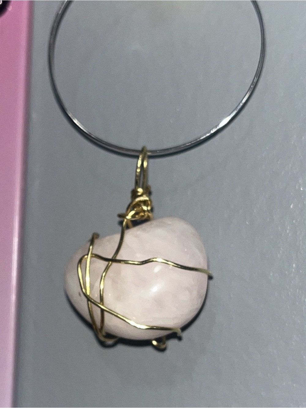 ✨Rose Quartz Wire Wrap Pendant